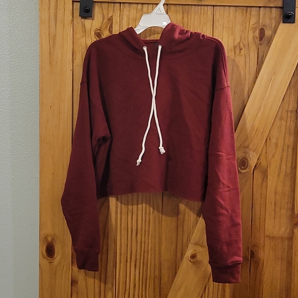 Wild Fable Crop Hoodie, Red, Size Large